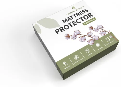 Miniatura 3 de Protector de colchón de tamaño individual de alta calidad, 100% impermeable, protector de colchón transpirable con bolsillo profundo, lavable, funda