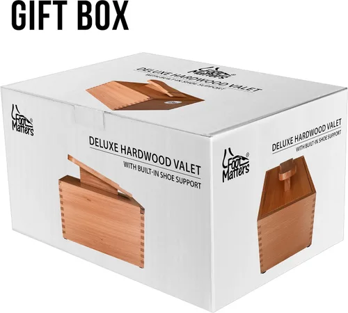 Miniatura 5 de FOOTMATTERS Shoe Shine Valet Box - Cuidado de botas y zapatos de madera dura