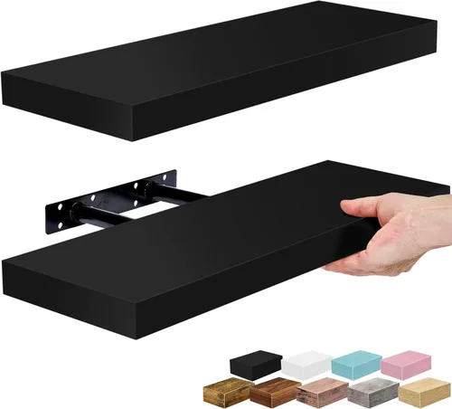 Sorbus Estantes flotantes para pared, estante flotante de 16 pulgadas para cocina, dormitorio, sala de estar, baño, hogar y decoración de pared,