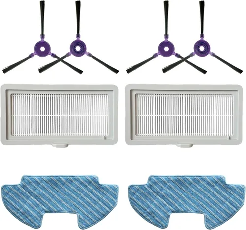 Miniatura 16 de Kit de repuesto de piezas para aspiradora robot, rodillo, filtro de cepillo lateral suave, compatible con Midea VCR07 VCR08 MR09, compatible con 6