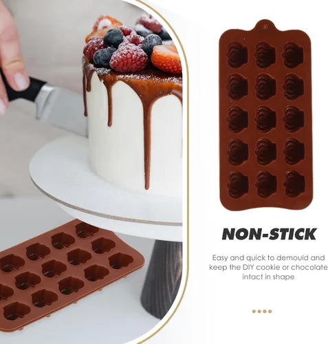Miniatura 3 de Cabilock 2 moldes de silicona para dulces, moldes de chocolate, moldes de corona, moldes de gomitas, molde de silicona para hornear, bandeja