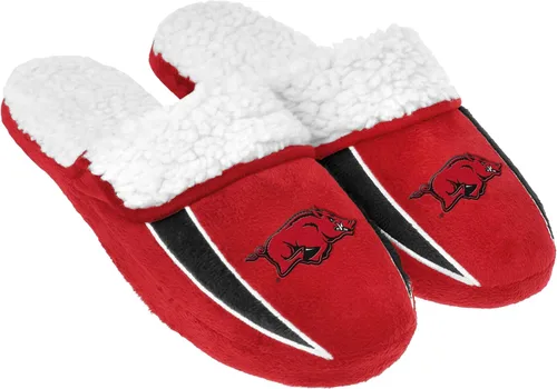 Miniatura 20 de FOCO mens NCAA College Team Logo Sherpa Moccasin Slippers