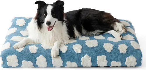 Miniatura 18 de LE SURE - Cama pequeña para perro con espuma triturada gruesa, cama para interiores con funda afelpada extraíble y base antideslizante, verde