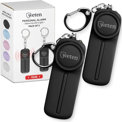 Miniatura 12 de Llavero de Alarma Personal para Mujeres Autodefensa - Dispositivo de Alerta de Silbato de Seguridad Fuerte con Luz LED – Sirena de Mano de Seguridad
