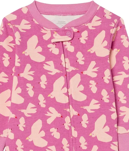 Miniatura 4 de Tienda Essentials Toddlers and Baby Girls' Snug-Fit Cotton Footed Sleeper Pajamas, Multipacks