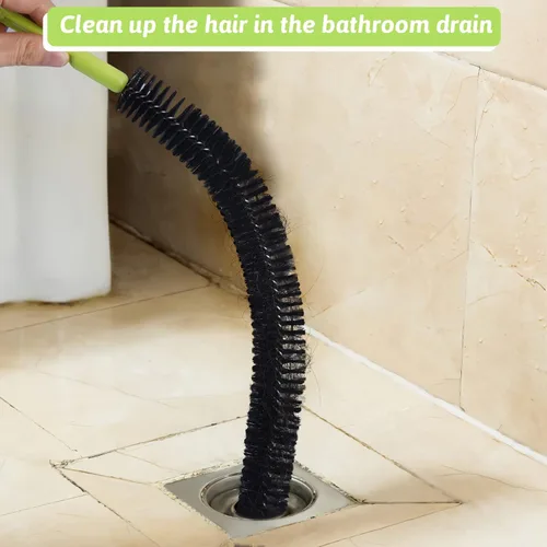 Miniatura 4 de Cepillo para Drenaje de Alcantarilla, Removedor de Obstrucciones de Drenaje, Herramienta Limpiadora Flexible de 17 Pulgadas con Serpiente Larga