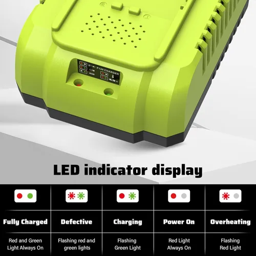 Miniatura 7 de Abeden Reemplazo de 3.0Ah para cargador de batería Ryobi de 18 V y combo de batería con puerto USB, compatible con herramientas eléctricas