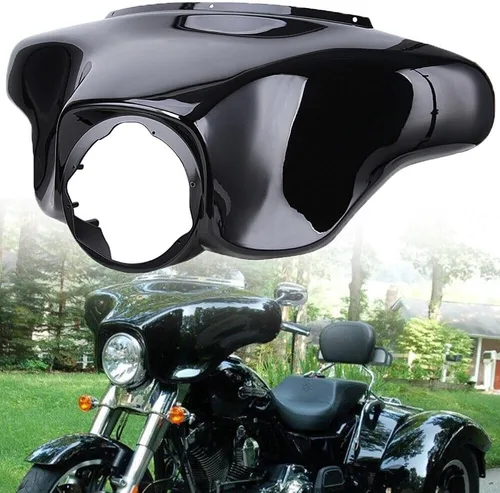 Miniatura 8 de Alerón interior delantero brillante en color negro para Harley Touring Electra Street Glide 1996-2013 97 98 99 00 01 02 03 04 05 06 07 08 09 10 11 12