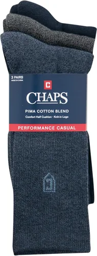 Miniatura 4 de Chaps Calcetines de vestir para hombre, paquete de 3 pares, colores sólidos surtidos y True Rib