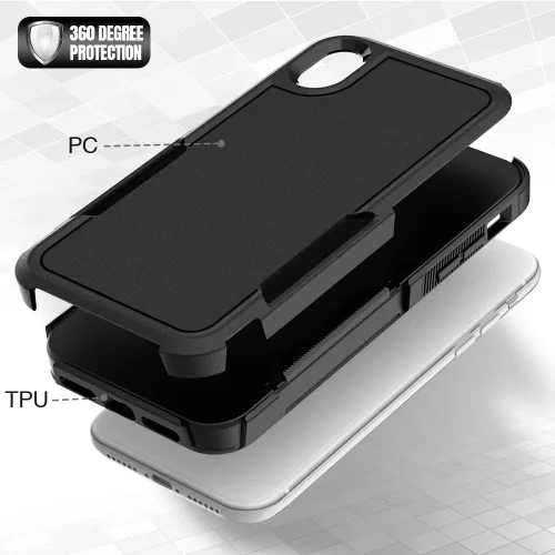 Miniatura 420 de Jeylly Funda para iPhone SE/Funda para iPhone 5S, Exterior de Plástico Duro que Absorbe Golpes + Interior de Silicona de Goma Defensor contra