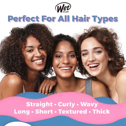 Miniatura 5 de Wet Brush Cepillo desenredante original, mármol natural, rosa polvorienta, peine para mujeres, hombres y niños, húmedo o seco, cabello natural