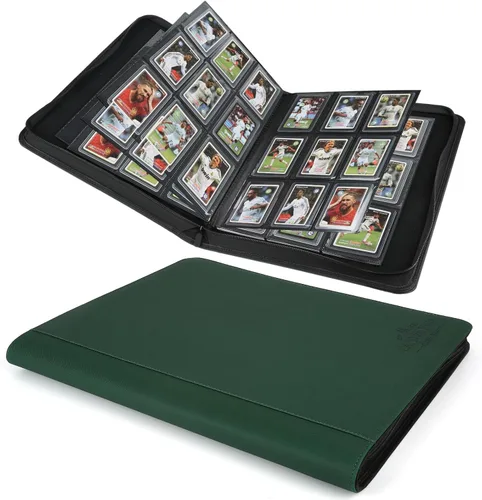 Miniatura 20 de Carpeta Toploader rígida, fundas rígidas con 9 bolsillos para 288 tarjetas. Carpeta de tarjetas con fundas para rígidas "3 × 4", tarjetero (negro)