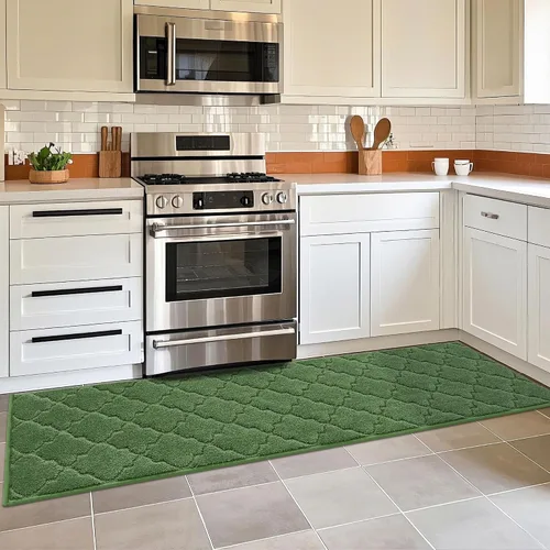 Miniatura 53 de COSY HOMEER Alfombras suaves de cocina [2 piezas] para el frente del fregadero súper absorbentes, tapetes y tapetes de cocina de 20 x 30 pulgadas/20