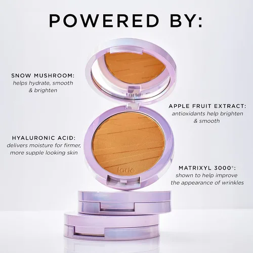 Miniatura 8 de tarte face tape polvo compacto – Polvo impermeable de cobertura media con ácido hialurónico, hongo de nieve y péptidos para suavizar y fijar