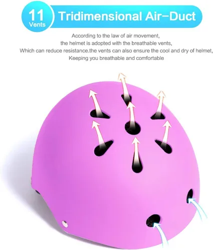 Miniatura 5 de Casco ajustable para niños de 3 a 16 años, niños pequeños, niños y niñas, equipo de protección con rodilleras, coderas y muñequeras para múltiples 1