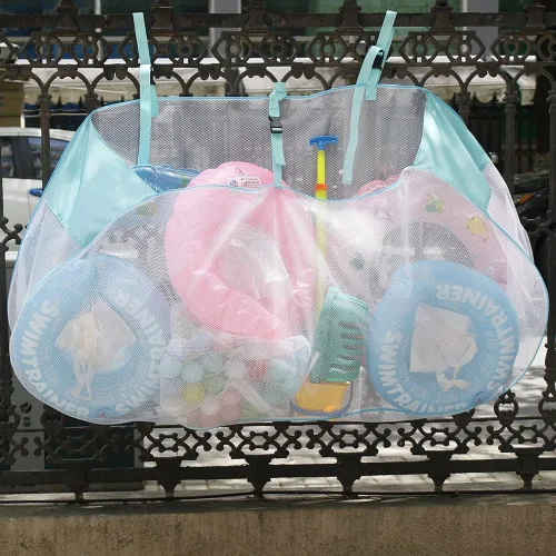 Miniatura 5 de VALINK Bolsa de almacenamiento para flotador de piscina, bolsa de almacenamiento de juguetes para piscina, bolsa de red grande para colgar