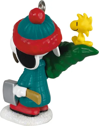 Miniatura 2 de Hallmark Keepsake Adorno de Navidad en miniatura de 1.26 pulgadas 2021, diversión de invierno de cacahuetes con Snoopy, mini