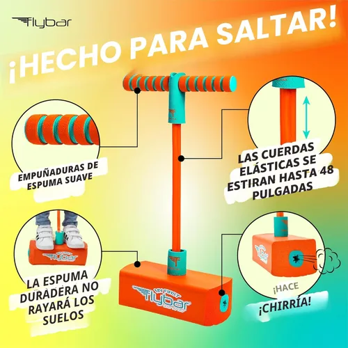 Miniatura 2 de Flybar My First Foam Pogo Jumper para niños, divertido y seguro Pogo Stick para niños pequeños, espuma duradera y puente elástico para edades de 3