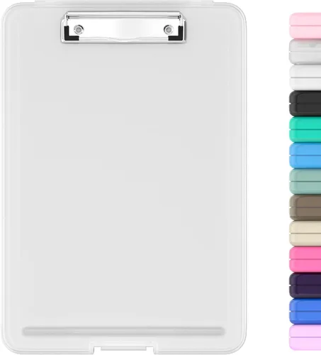 Miniatura 15 de Hongri Portapapeles con almacenamiento, 8.5 x 11 pulgadas, clip de enfermería, plegable para enfermeras, abogados, estudiantes, aula, oficina