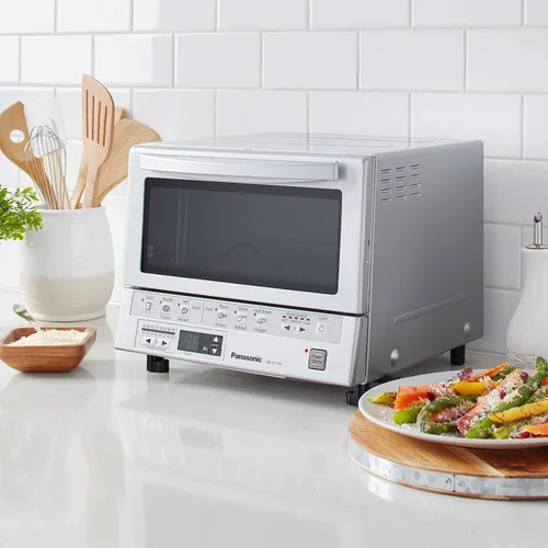 Miniatura 9 de Panasonic FlashXpress Horno tostador de encimera, tostador de 4 rebanadas de tamaño pequeño y compacto con doble calefacción infrarroja, 6 opciones
