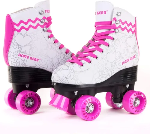 Miniatura 23 de Skate Gear Patines de Ruedas Retro de Diseño Cuádruple