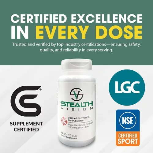Miniatura 2 de Stealth Vision Vitamina para los ojos, suplemento ocular con luteína, zeaxantina y meso-zeaxantina, vitaminas de salud ocular sin OMG para adultos
