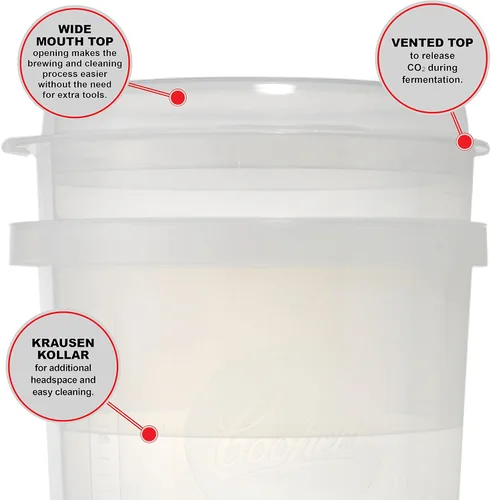 Miniatura 2 de Coopers DIY Beer Home Brewing - Kit de fabricación de cerveza artesanal de 6 galones con fermentador de cerveza patentado, hidrómetro de cerveza