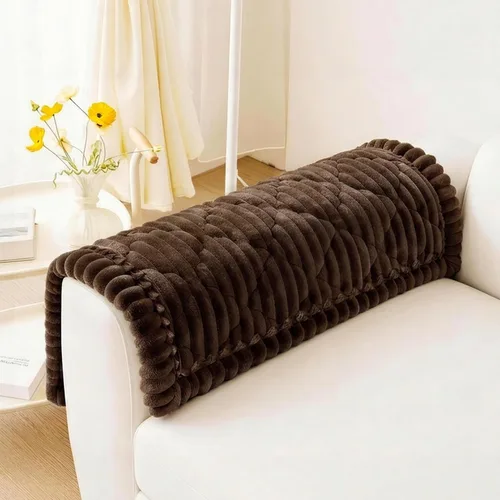 PuTian Funda de sofá 100% impermeable y mullida para perros, gruesa, lavable, antiarañazos, antideslizante, protector de muebles (marrón, 27.6 x