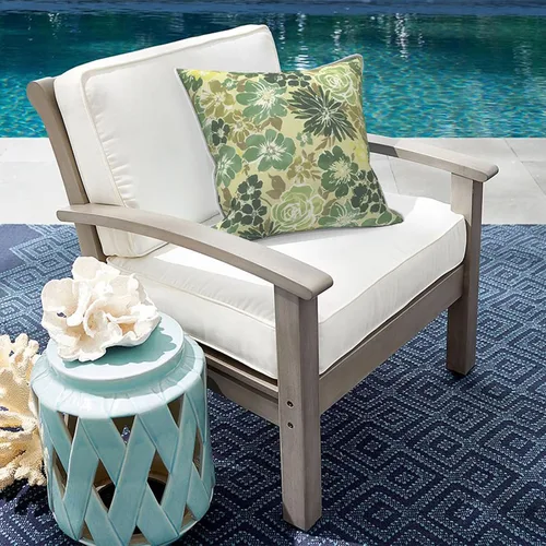 Miniatura 880 de Juego de 2 almohadas para exteriores de 16 x 16 pulgadas, repelentes al agua con interiores, para muebles de patio, hogar, jardín, geometría bohemia