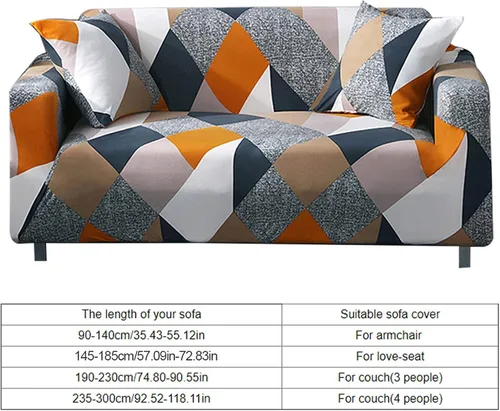 Miniatura 2 de Funda de sofá impermeable, funda de sofá con cojín, funda elástica a prueba de polvo con protector de cojín (doble"57.1-72.8 in)