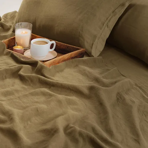 Miniatura 14 de Tribeca Living Juego de sábanas y fundas de almohada de percal de algodón egipcio fresco y suave, tamaño California King, bolsillo extra profundo