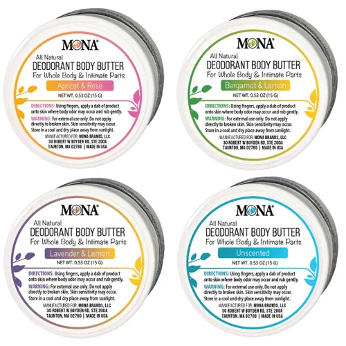 Miniatura 12 de MONA Crema desodorante natural para todo el cuerpo para mujeres y hombres, para partes privadas, sin bicarbonato de sodio ni aluminio, agradable