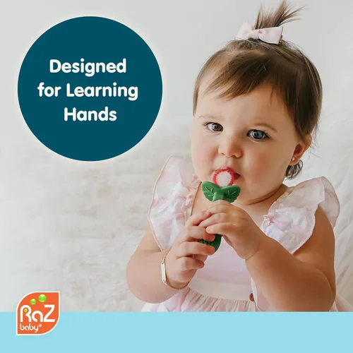 Miniatura 3 de RaZbaby RaZberry - Cuchara (2 unidades), silicona multitextura para agarre y comodidad durante la alimentación, perfecta para entrenamiento