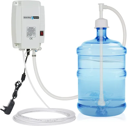 Miniatura 10 de Sistema de bomba dispensadora de agua embotellada TDRRICH, bomba de agua eléctrica para beber de un solo tubo, con caudal de 5 galones, potencia