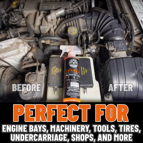 Miniatura 3 de Chemical Guys Orange Degreaser 16 oz - Paquete de 3 toallas de microfibra de grado profesional - Kit de limpieza resistente para motores, ruedas