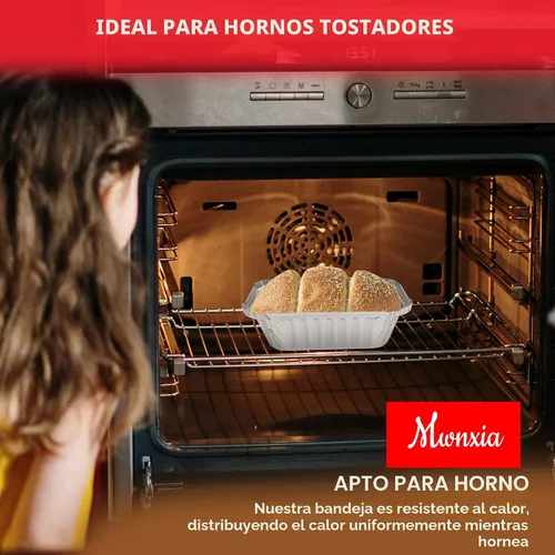 Miniatura 6 de Mini moldes desechables de aluminio con tapas y calcomanías "hechas a mano con amor", 6 x 3.5 x 2 pulgadas, paquete de 25 perfectas para hornear pan
