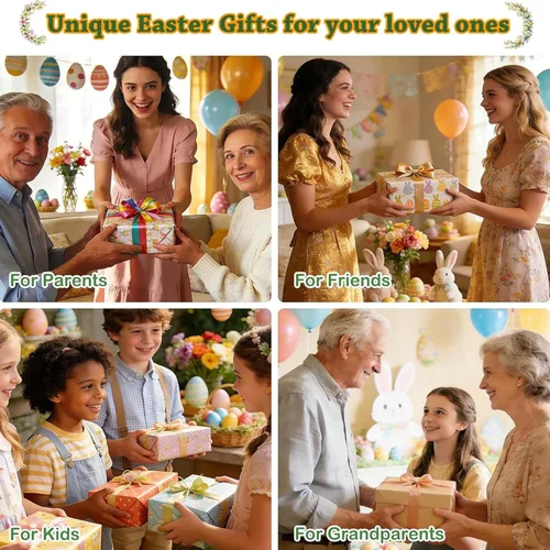 Miniatura 7 de 6 adornos colgantes de Pascua para árbol He is resucitado, decoración de árbol pequeño de Pascua, decoración cristiana de primavera para el hogar