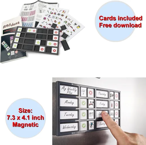 Miniatura 3 de Tabla de lista de verificación personalizable, rastreador de hábitos y tabla de tareas para niños y adultos. Mantente organizado con rutinas