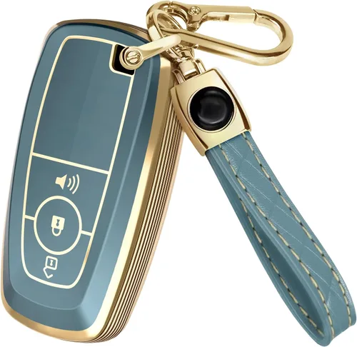 Miniatura 20 de Lucrum Compatible con funda para llavero Ford y llavero de cuero, funda para llavero para F150, F250, F350, F450, Edge Explorer (2018-2025)