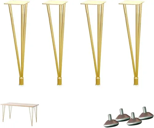 Miniatura 6 de Patas ajustables de metal para muebles, patas de mesa de centro, 3 varillas, ajustables de 0 a 0.394 in, para escritorio, mesa de comedor, mesa