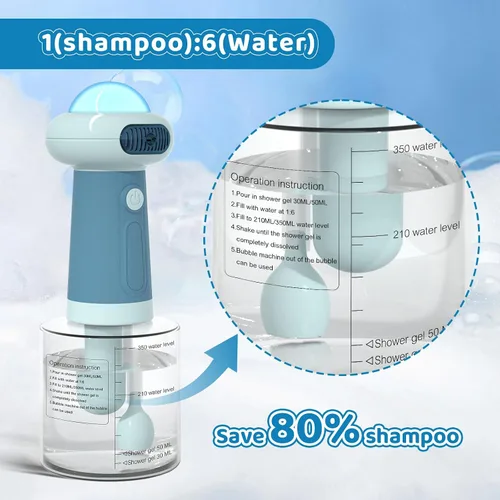 Miniatura 5 de Dispensador eléctrico de champú para perros, rociador de champú para gatos IPX7, suministros de baño para mascotas, dispensador automático de champú