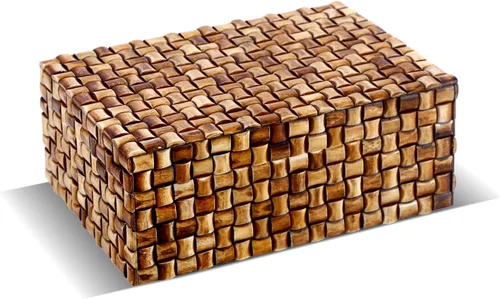 Miniatura 12 de Handicrafts Home Caja de almacenamiento decorativa con tapa – 10 x 4.5 x 2.5 pulgadas Organizador de decoración moderna para el hogar, caja