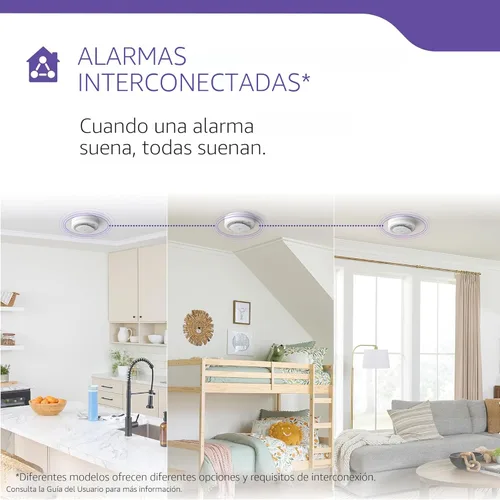 Miniatura 6 de Kidde Detector de humo y monóxido de carbono cableado, batería de reserva de 10 años, indicadores de luz de advertencia LED interconectables, 30CUA10