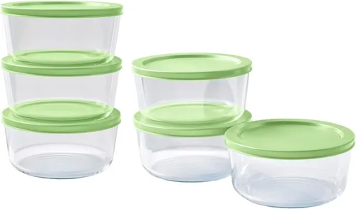 Miniatura 51 de Juego de 8 recipientes de vidrio para almacenamiento de alimentos (4 recipientes + 4 tapas sin BPA), 6.5 tazas, a prueba de fugas, aptos