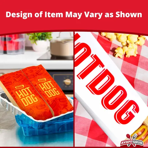 Miniatura 6 de Bolsas de papel de aluminio calentadoras a prueba de grasa, 75 unidades. Bolsas clásicas para perros calientes en envoltura de aluminio, mantienen