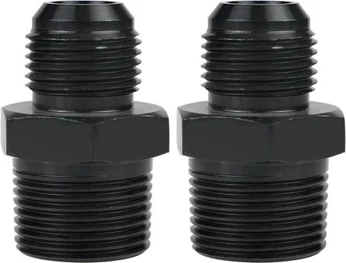 Miniatura 8 de Adaptador de manguera de tubería macho de 10AN a 1/4 NPT de aluminio recta para línea de combustible, adaptador de manguera de aluminio negro