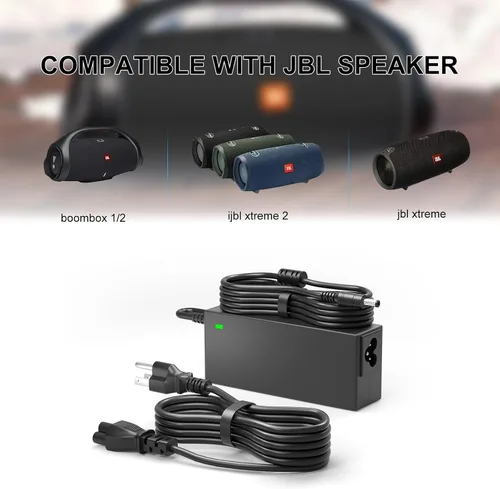 Miniatura 2 de BIYTC Cargador de 90 W compatible con JBL Boombox 2 Boombox 1 Altavoz Bluetooth inalámbrico JBL Xtreme 2 Cargador 10FT JBL Boombox, cable adaptador