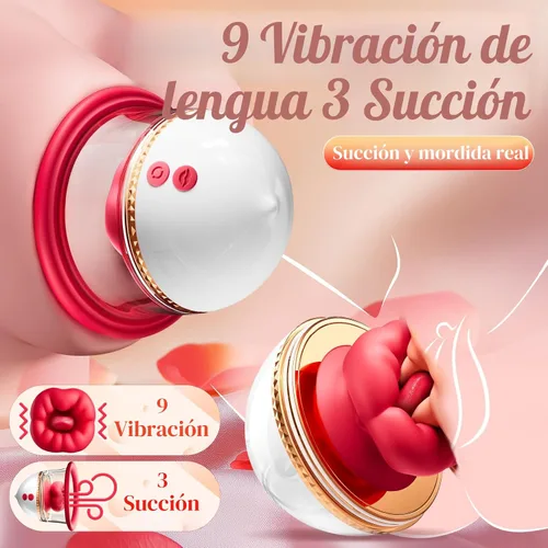 Miniatura 2 de Juguetes sexuales Rose Toy Sucker Vibrador - Juguetes para pezones con 9 modos de vibración y 3 modos de succión, vibradores de juguete sexual