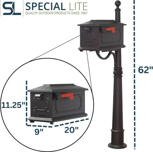 Miniatura 8 de Kingston SCK-1017_SPK-600-BLK - Buzón negro con poste de aluminio