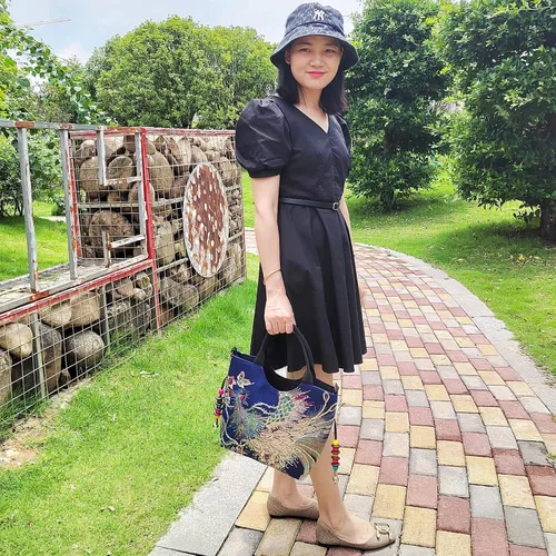 Miniatura 7 de Bolsos de hombro vintage para mujer, bolsos de mano, bolso de viaje para mujer con lentejuelas brillantes bordadas fénix